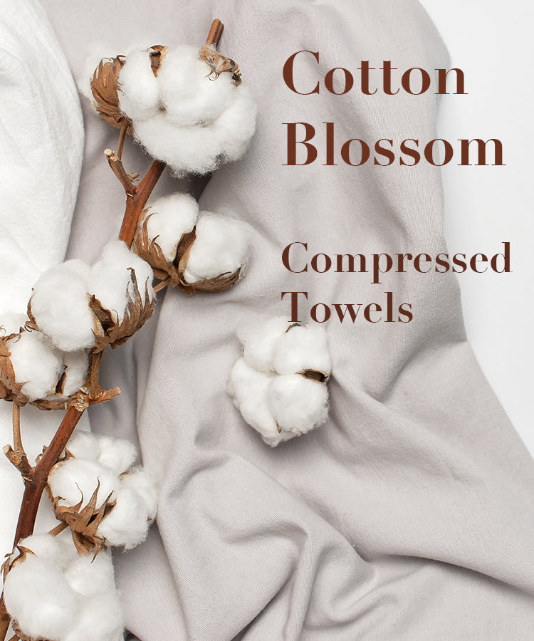 Cotton Blossom Compressed Towels